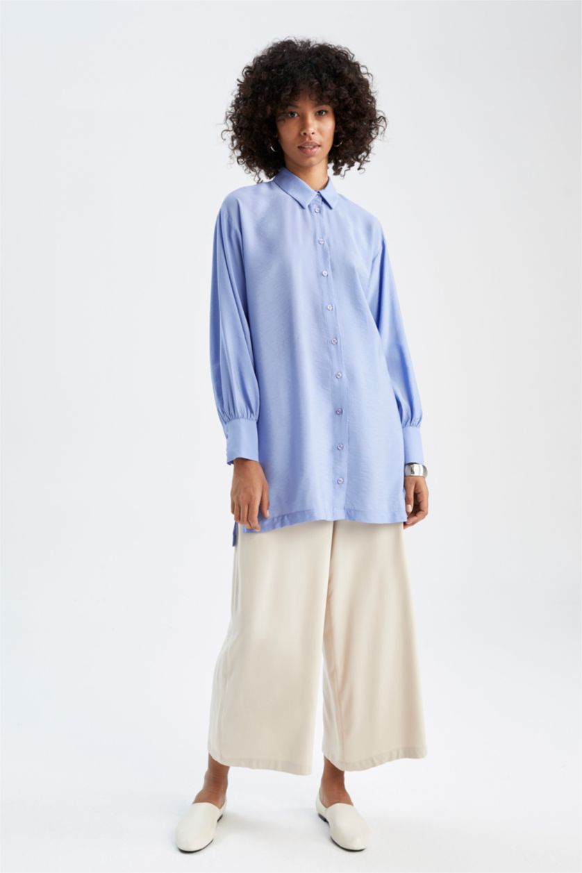 WOMAN Sand Regular Fit High Waisted Culotte Trousers