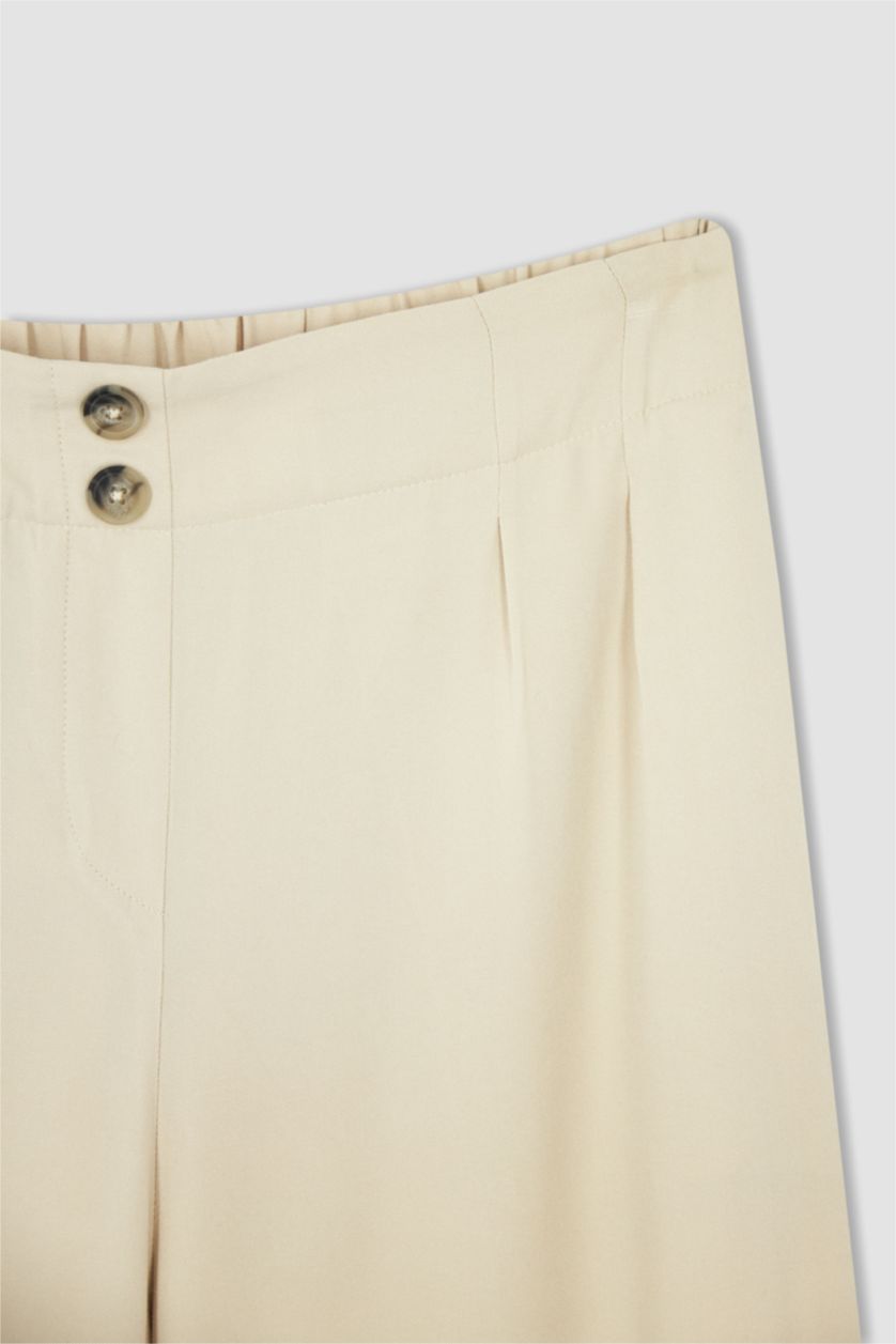 WOMAN Sand Regular Fit High Waisted Culotte Trousers