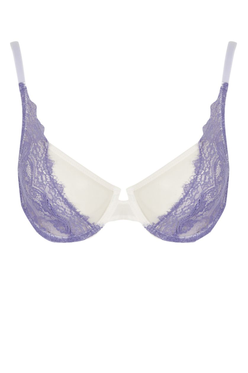 FEMME Violet Clair Soutien-gorge rembourré à armatures en dentelle Fall In Love