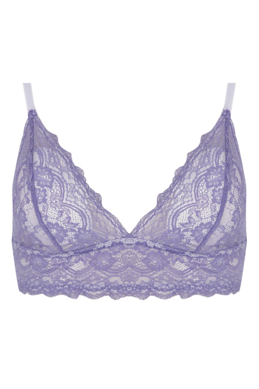 WOMAN Light Lilac Triangle Padded Lace Bra