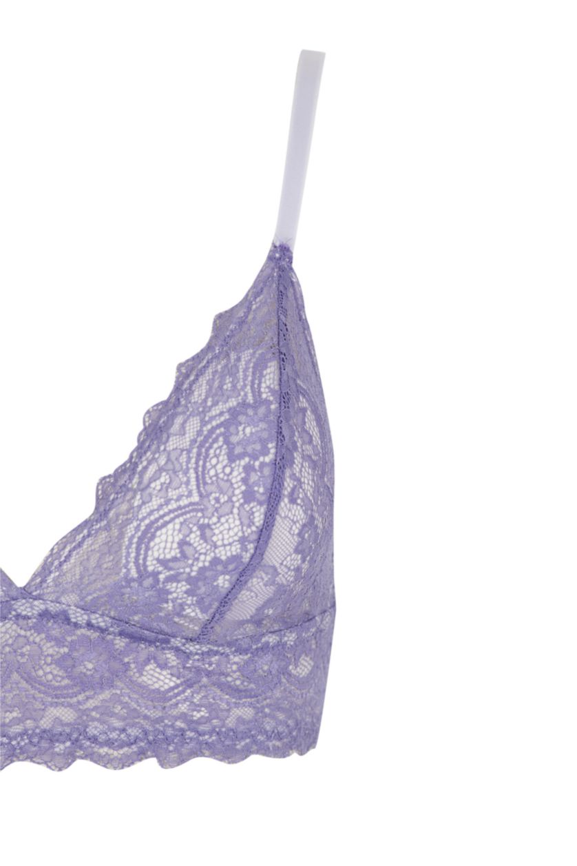 WOMAN Light Lilac Triangle Padded Lace Bra