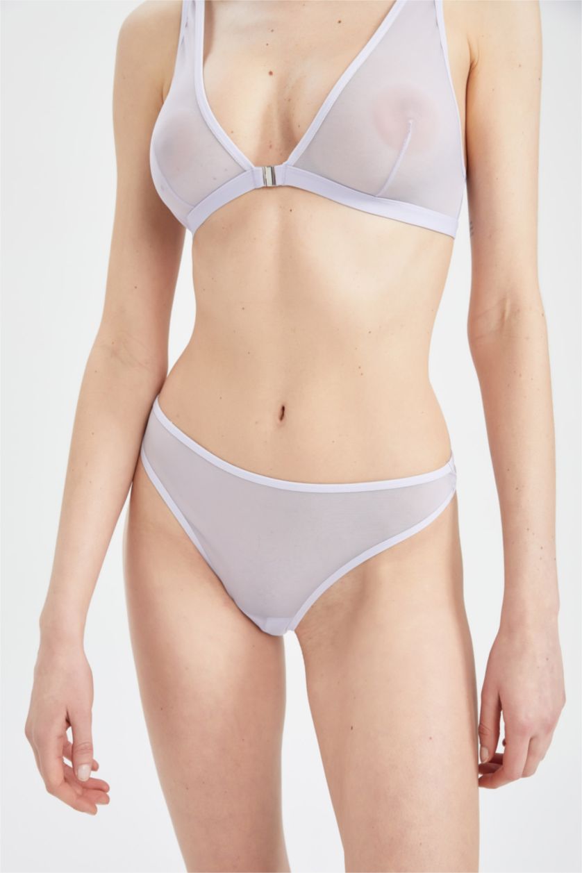 WOMAN Light Lilac Basic Tulle Thong
