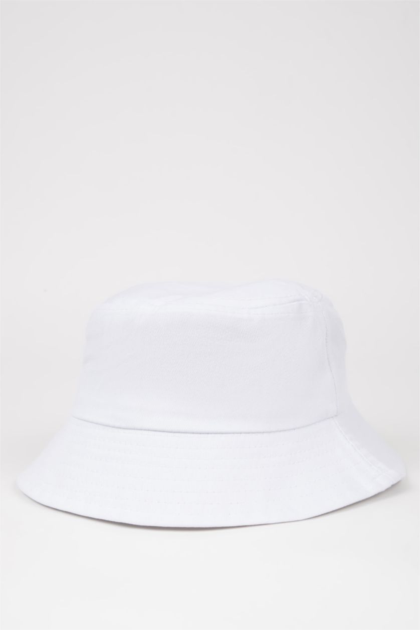 WOMAN White Embroidered Bucket Hat
