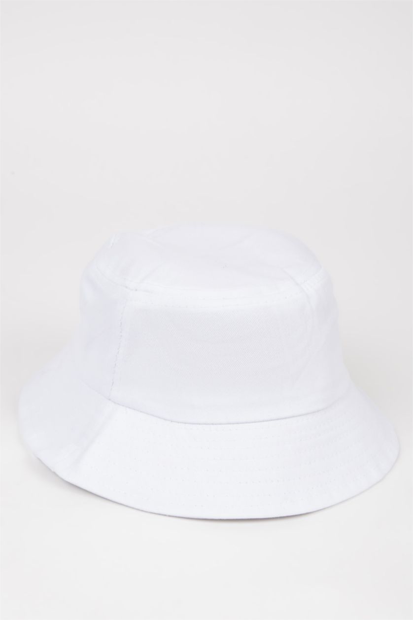 WOMAN White Embroidered Bucket Hat