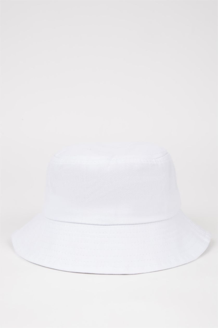 WOMAN White Embroidered Bucket Hat