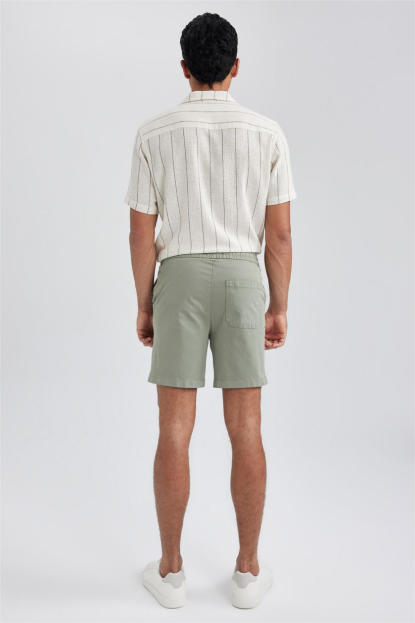 HOMME Vert Clair Pantacourt Coupe Régulière Ourlet régulier