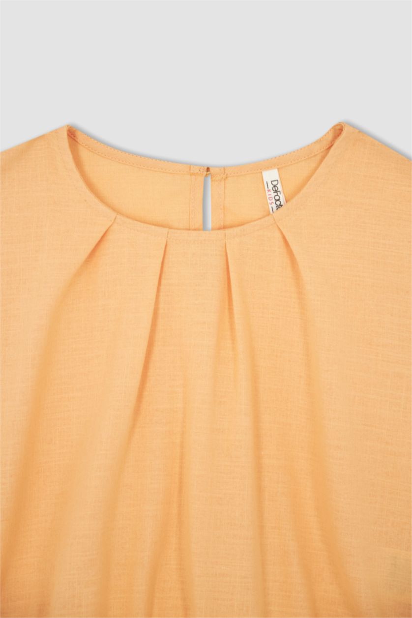 FILLES Orange Chemisier court à manches courtes pour fille