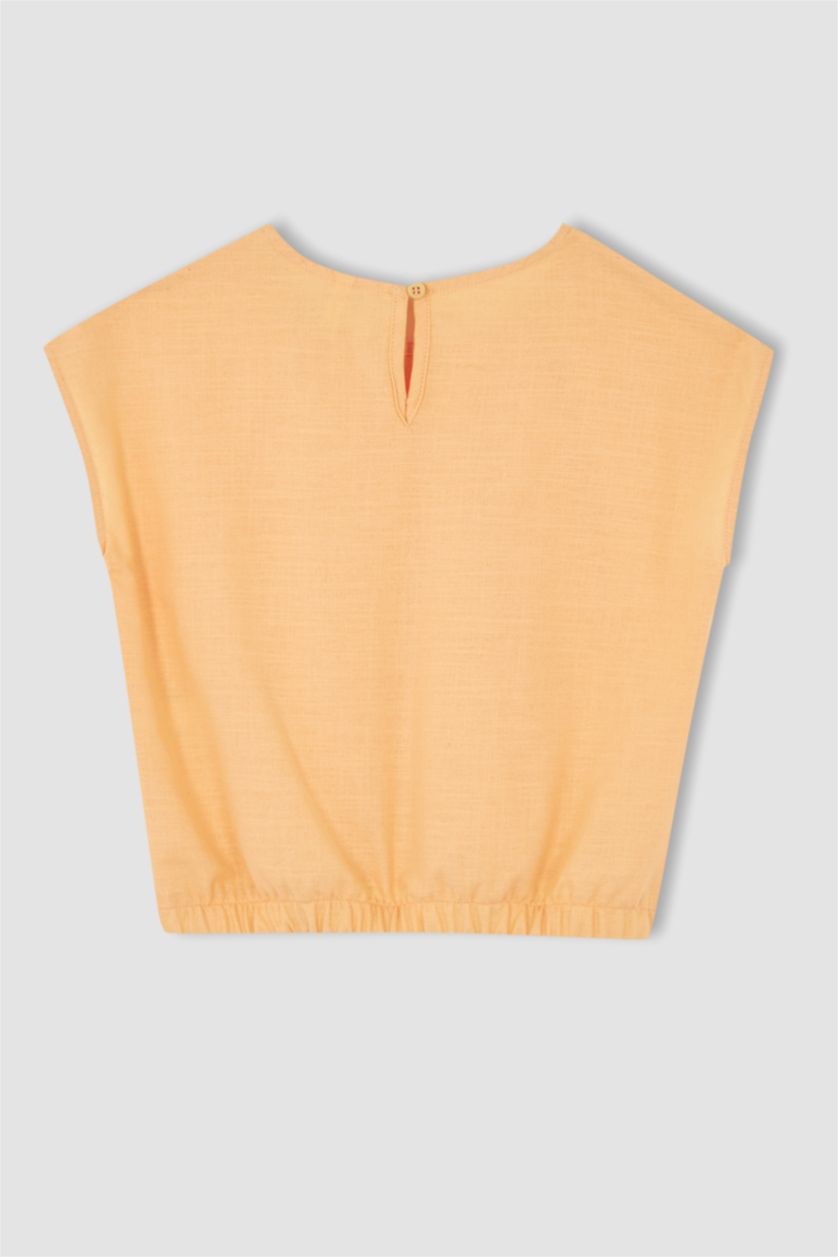 FILLES Orange Chemisier court à manches courtes pour fille