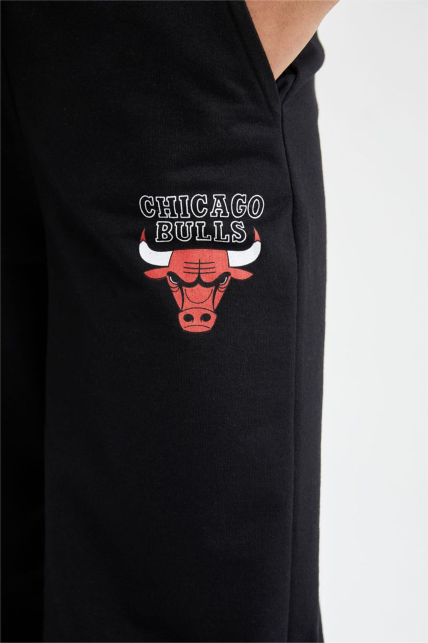 FEMME Noir Pantalon De Survêtement Nba Chicago Bulls À Jambe Large