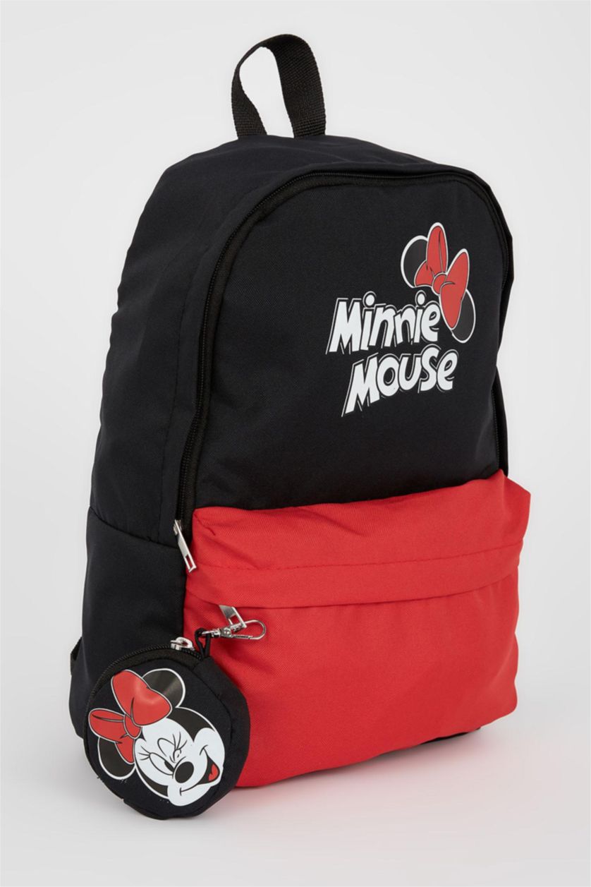 FEMME Rouge Grand sac à dos sous licence Disney Mickey et Minnie pour femme