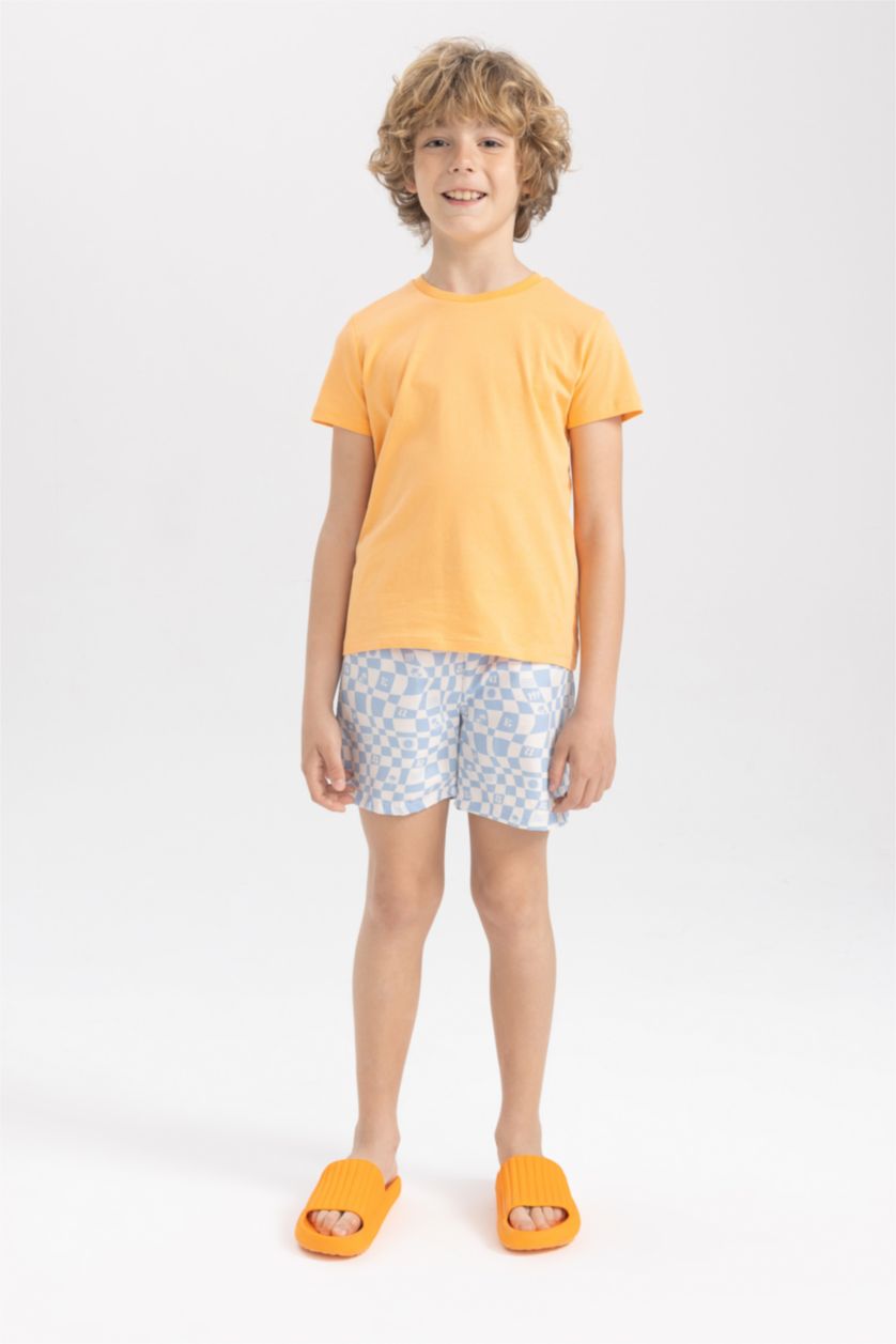 GARÇONS Blanc Short de bain à motif Defacto Fit pour garçon