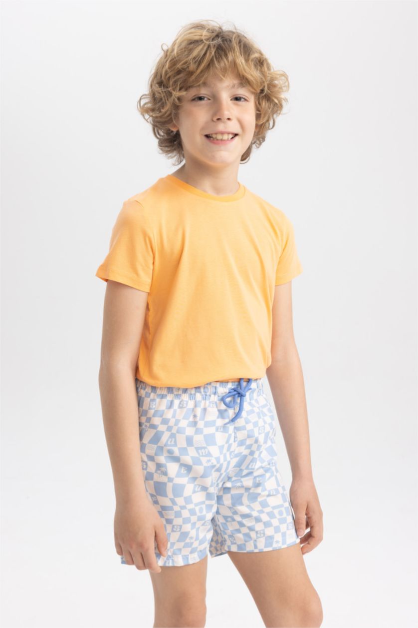 GARÇONS Blanc Short de bain à motif Defacto Fit pour garçon