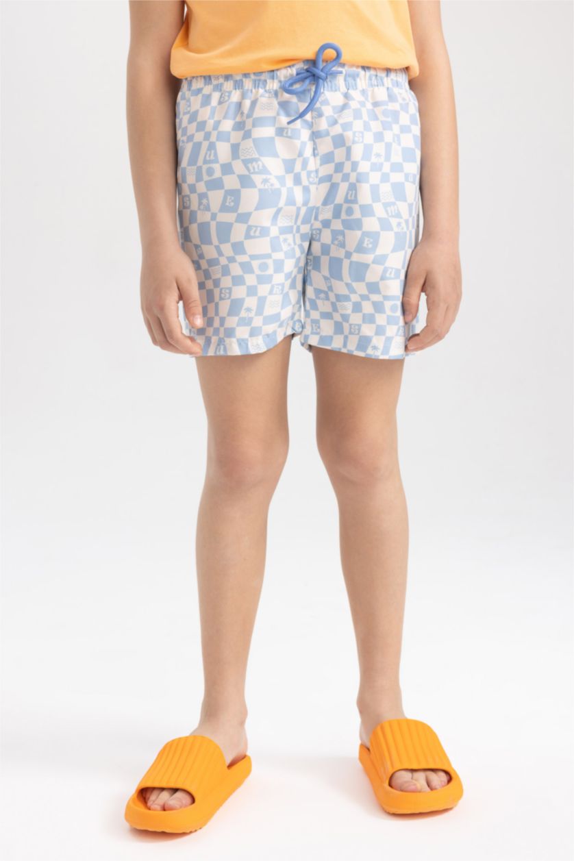 GARÇONS Blanc Short de bain à motif Defacto Fit pour garçon
