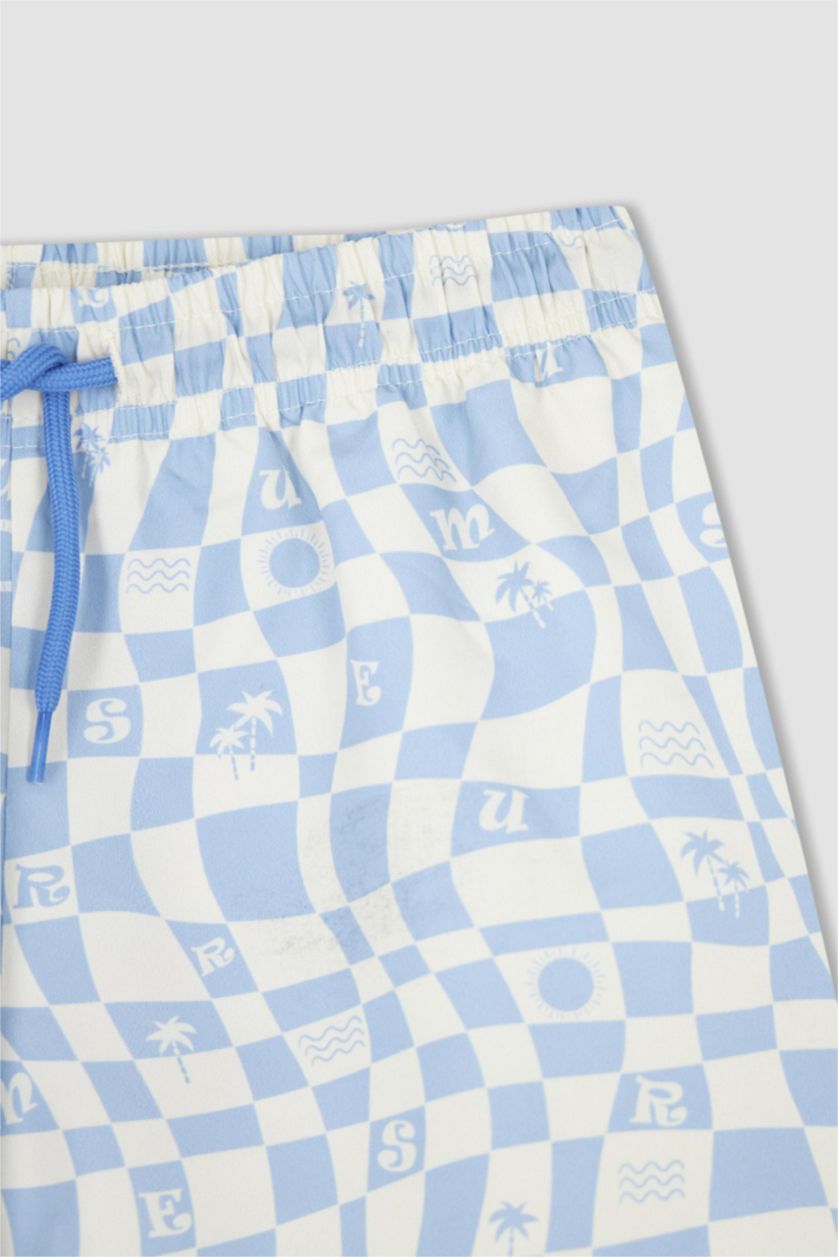 GARÇONS Blanc Short de bain à motif Defacto Fit pour garçon
