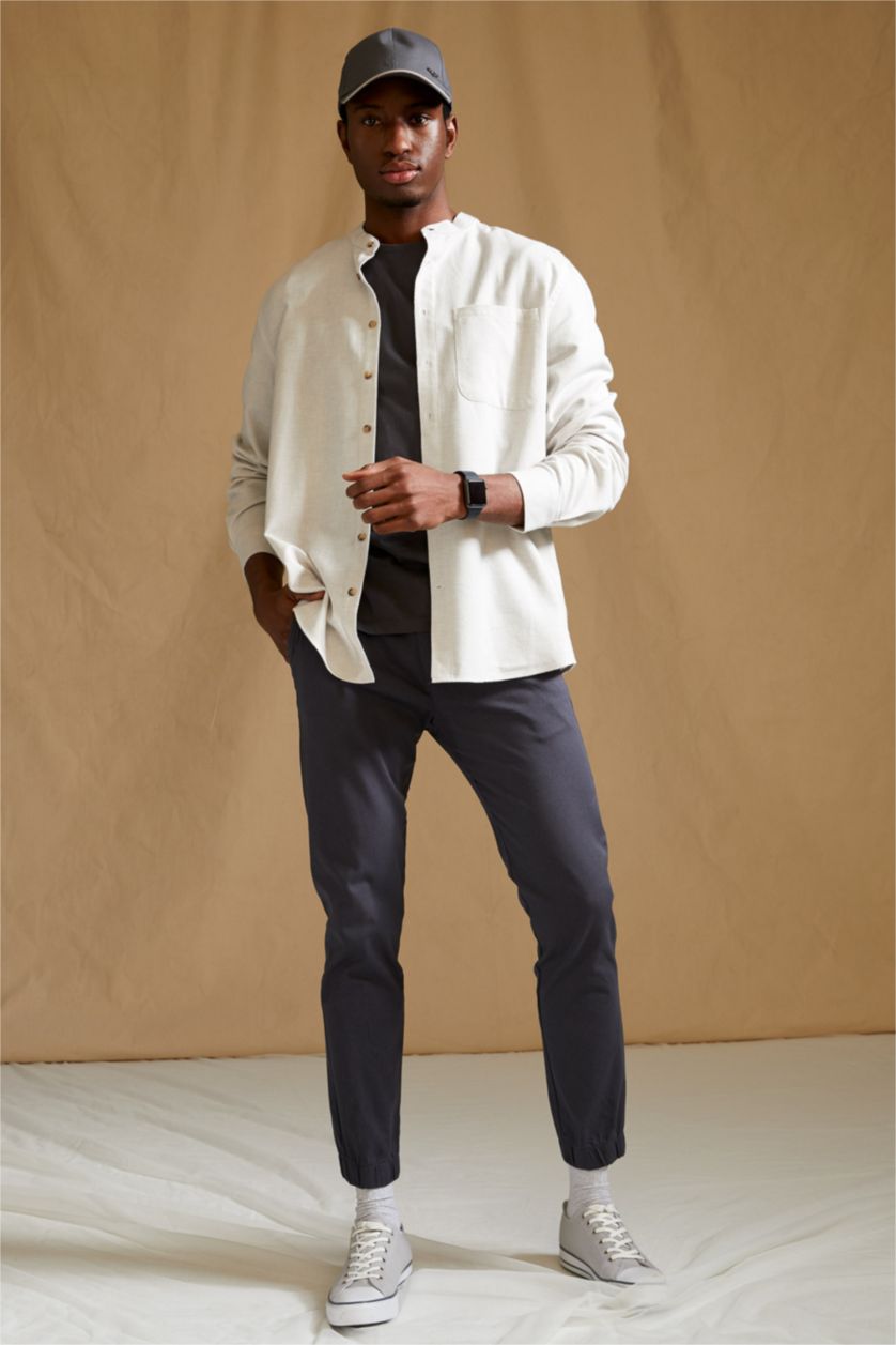 HOMME Anthracite Foncé Pantalon de jogging à taille élastique et à lacets