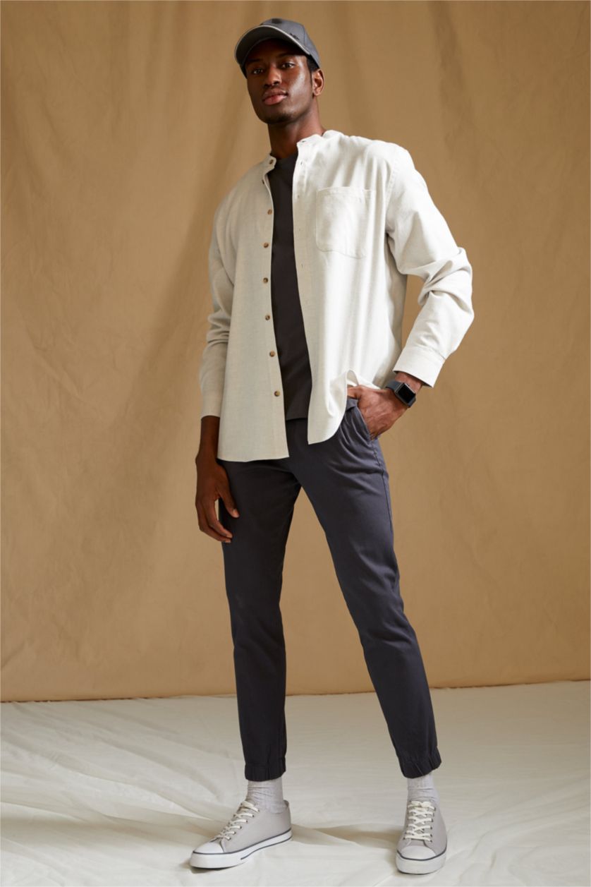 HOMME Anthracite Foncé Pantalon de jogging à taille élastique et à lacets