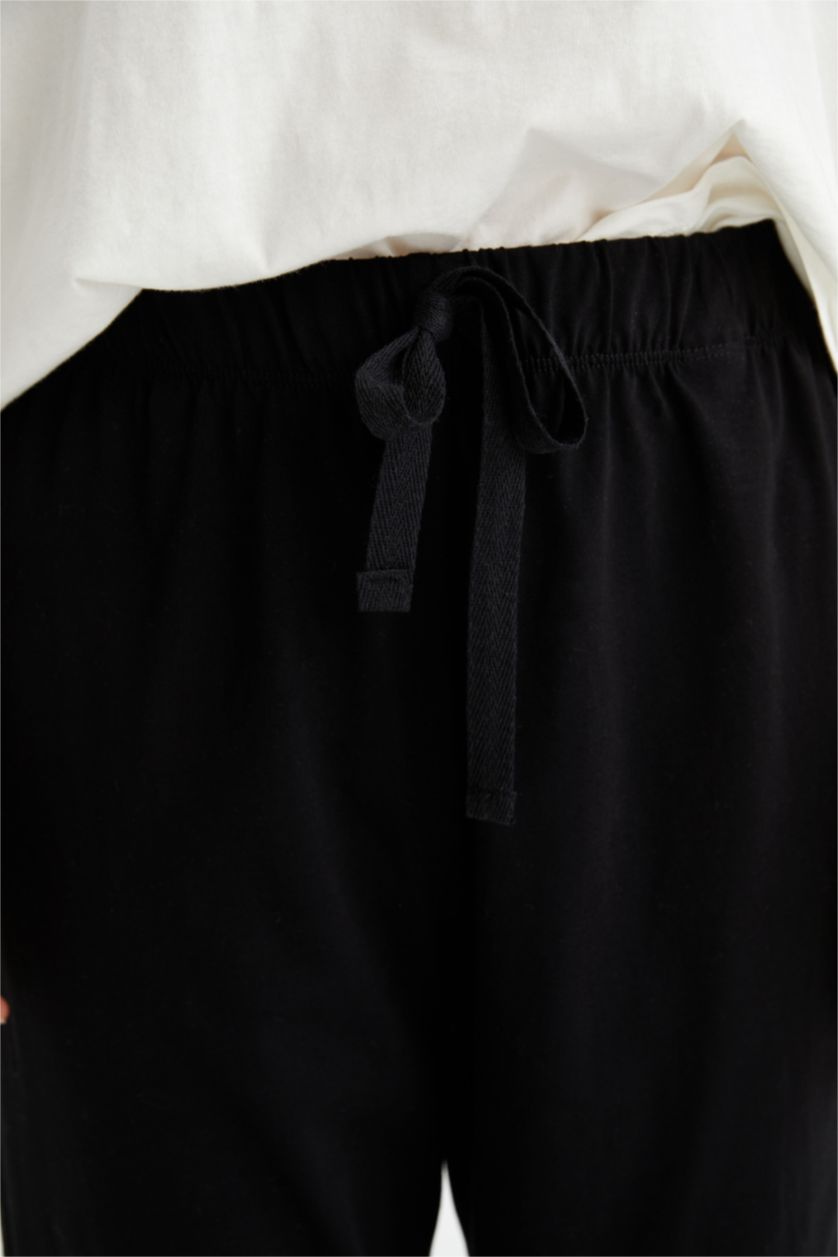 نساء أسود سروال قطن قصة مريحة