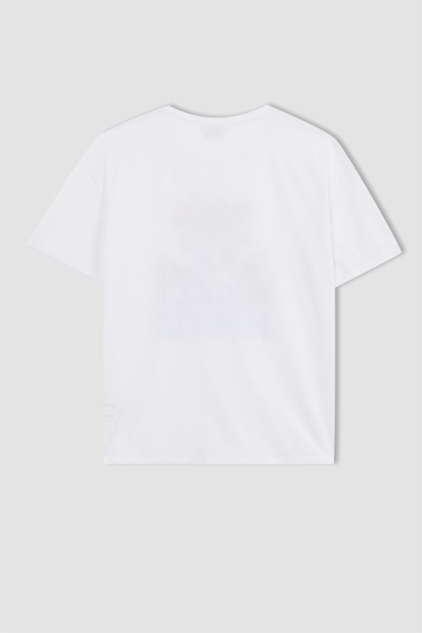 WOMAN White Regular Fit Short Sleeve Top