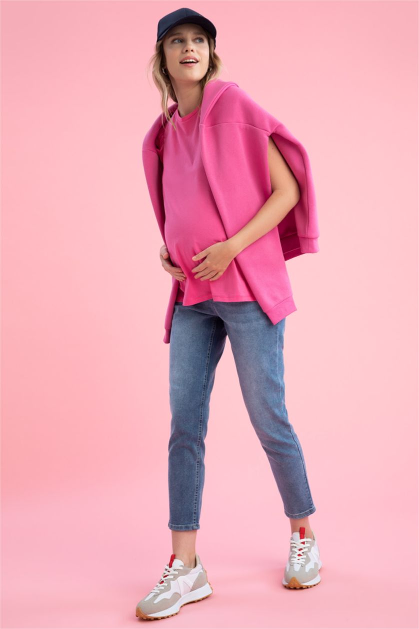 FEMME Rose T-shirt de maternité à manches courtes et à volants coupe standard