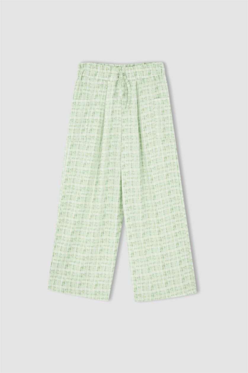 Kız Çocuk - Genç Kız Ekru Kız Çocuk Culotte Fit Kapri Eşofman Altı