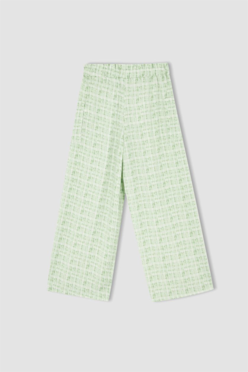 Kız Çocuk - Genç Kız Ekru Kız Çocuk Culotte Fit Kapri Eşofman Altı