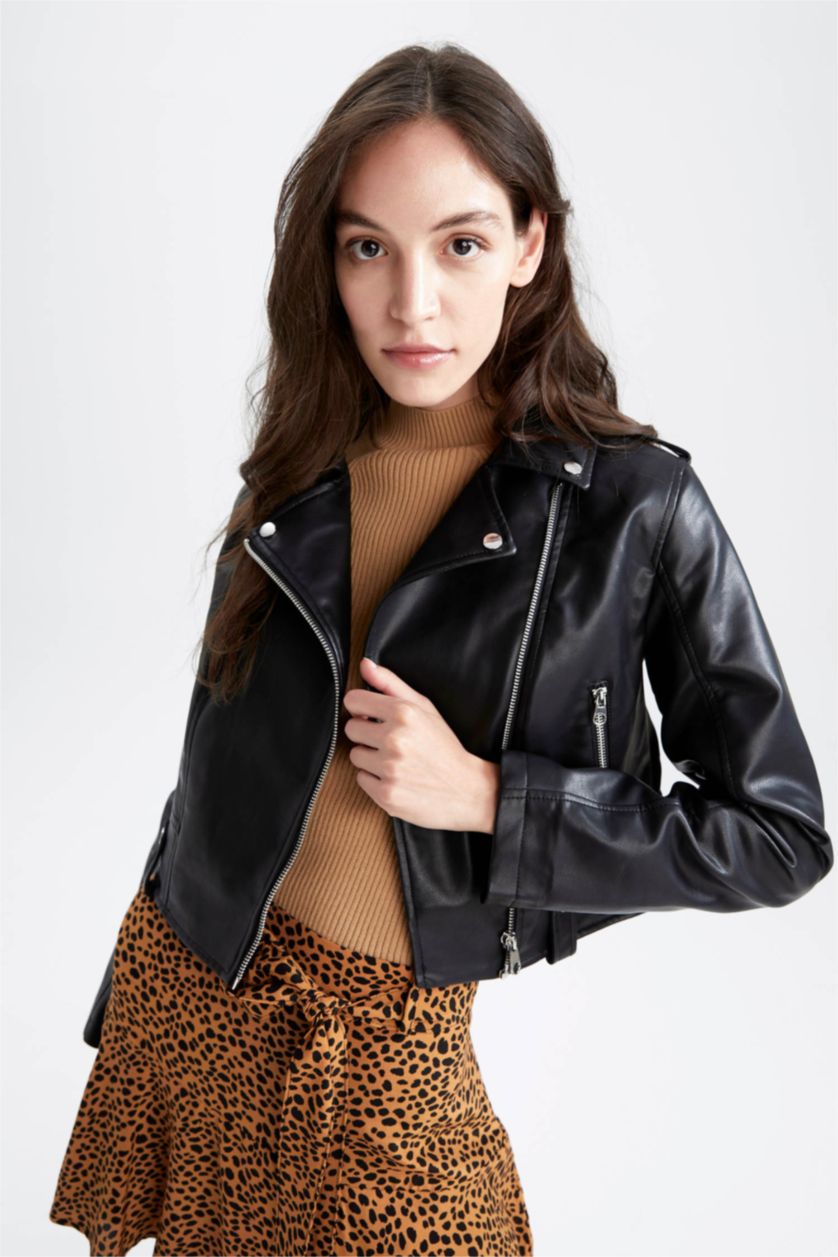 FEMME Noir Faux Leather Jacket
