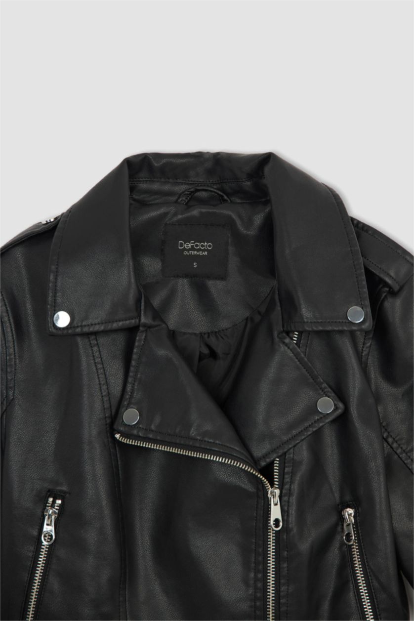 FEMME Noir Faux Leather Jacket