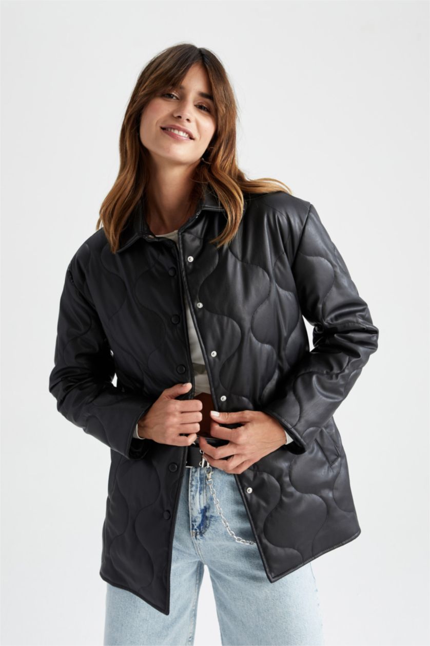 FEMME Noir Faux Leather Jacket