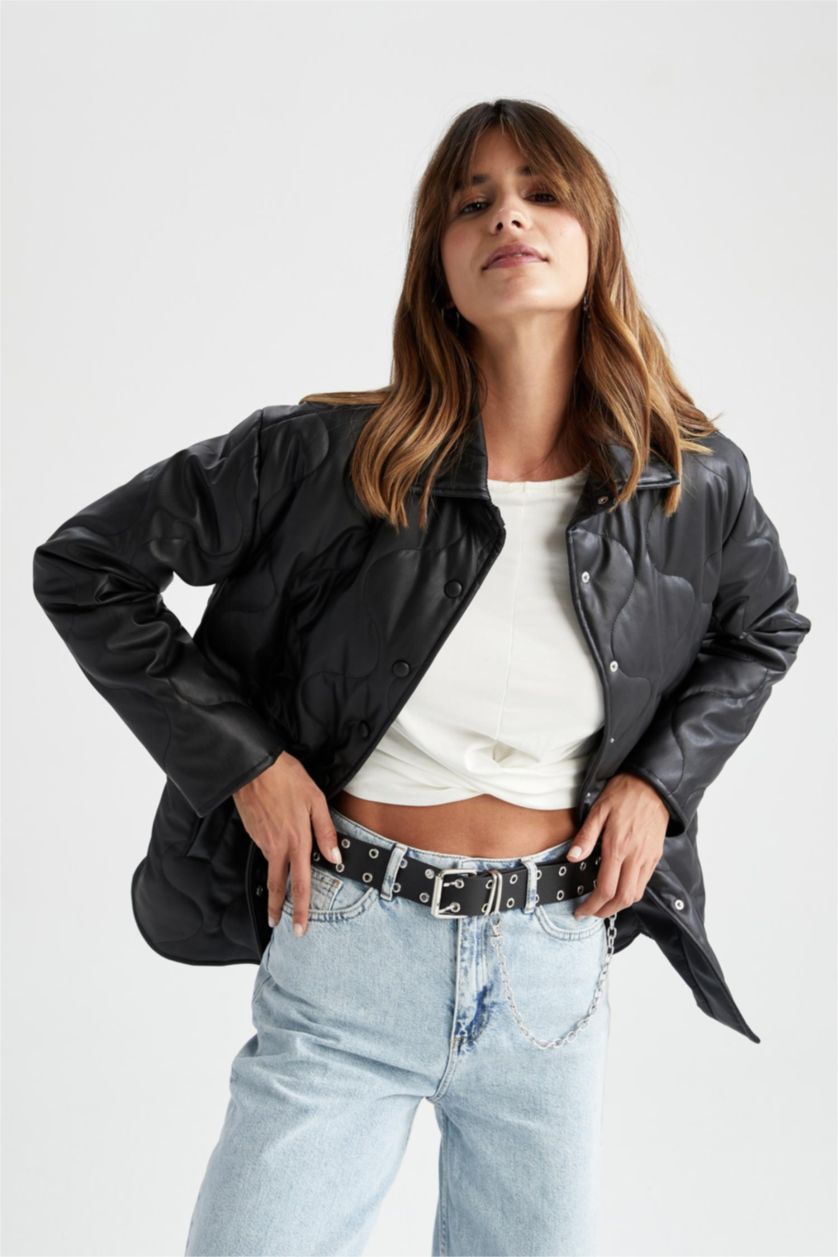 FEMME Noir Faux Leather Jacket