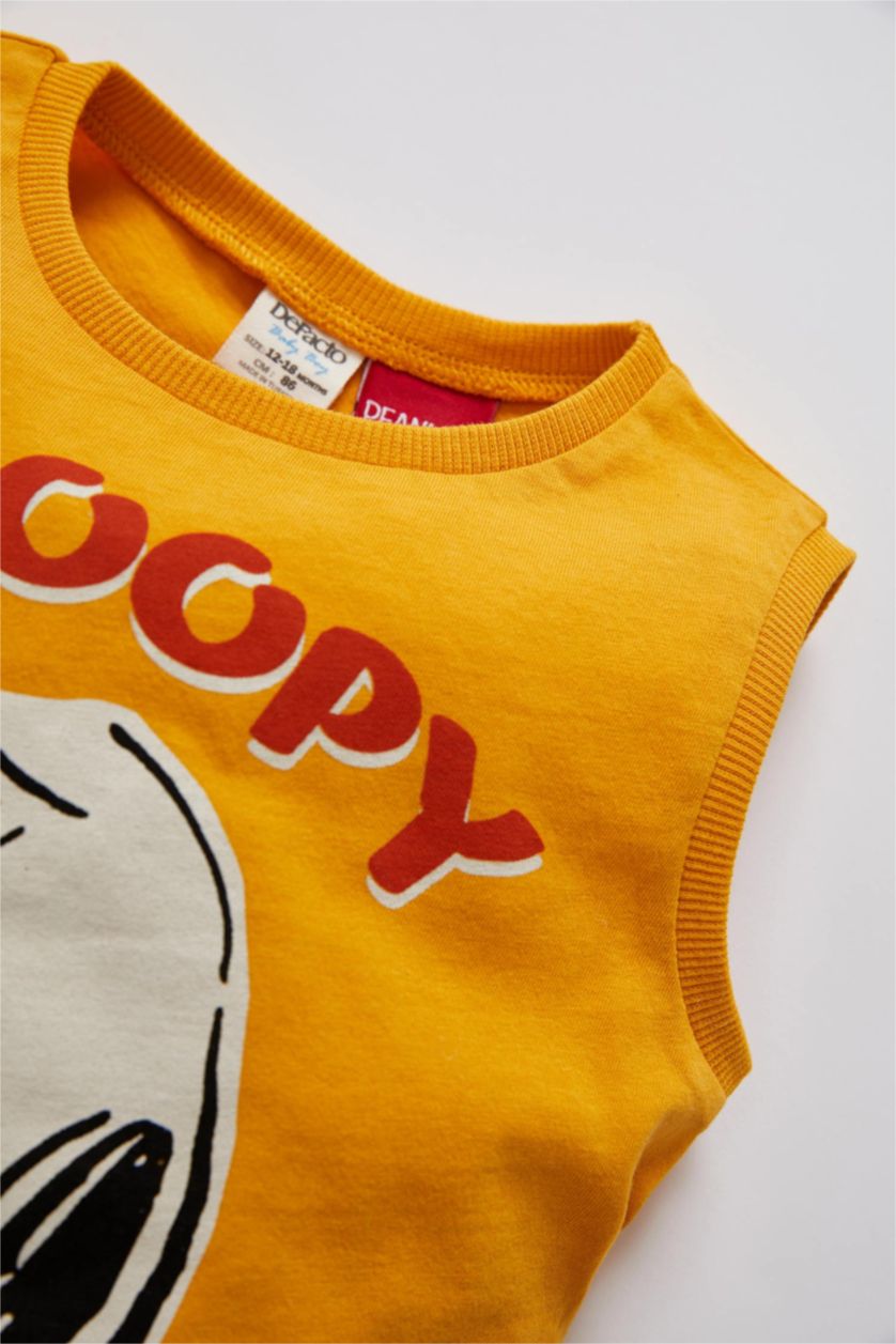 BÉBÉ GARÇON Jaune Débardeur Snoopy à col rond et coupe régulière pour bébé garçon
