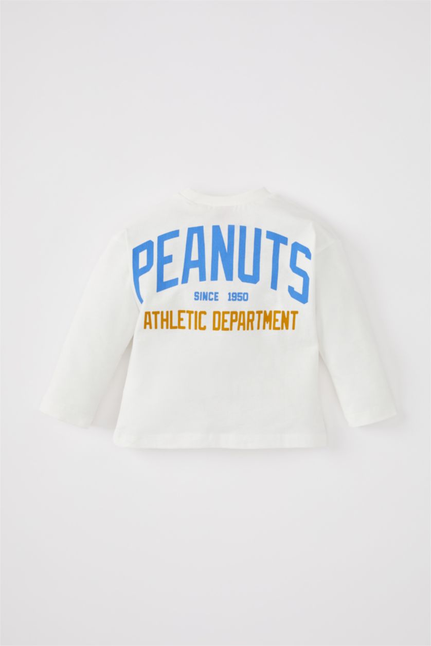 BABY BOY Ecru Baby Boy Snoopy Long Sleeved T-Shirt Pants 2-Pack Set