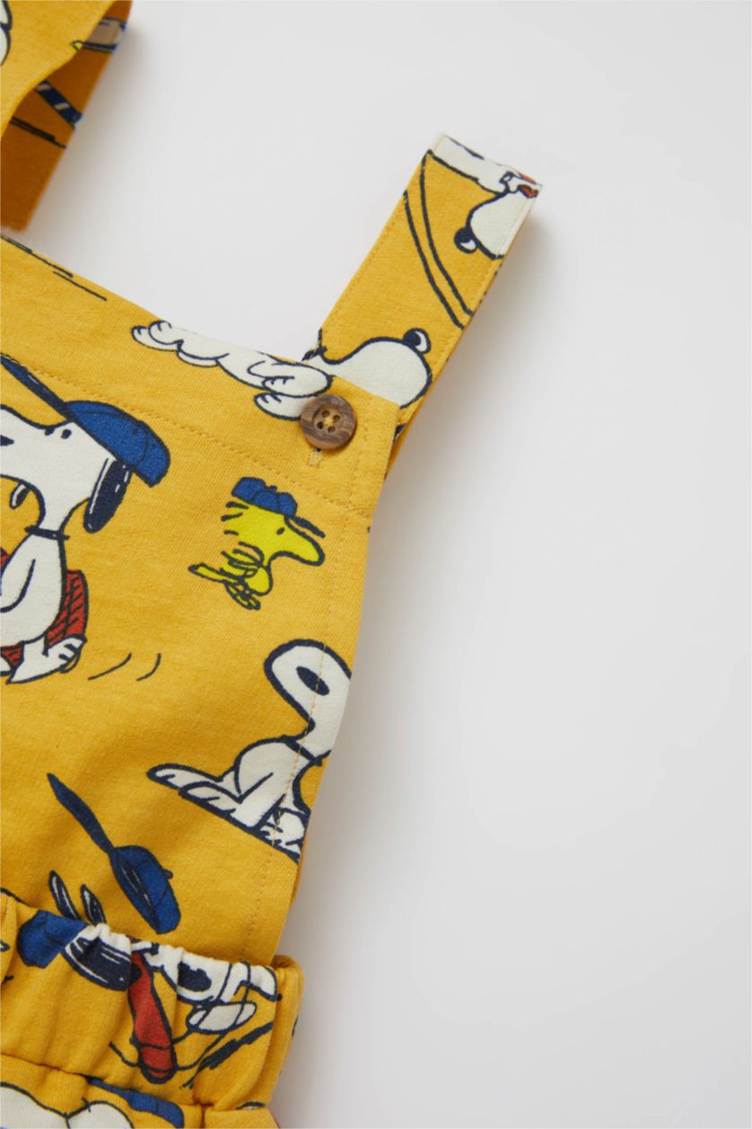 BABY BOY Yellow Baby Boy Snoopy Licensed Rompers