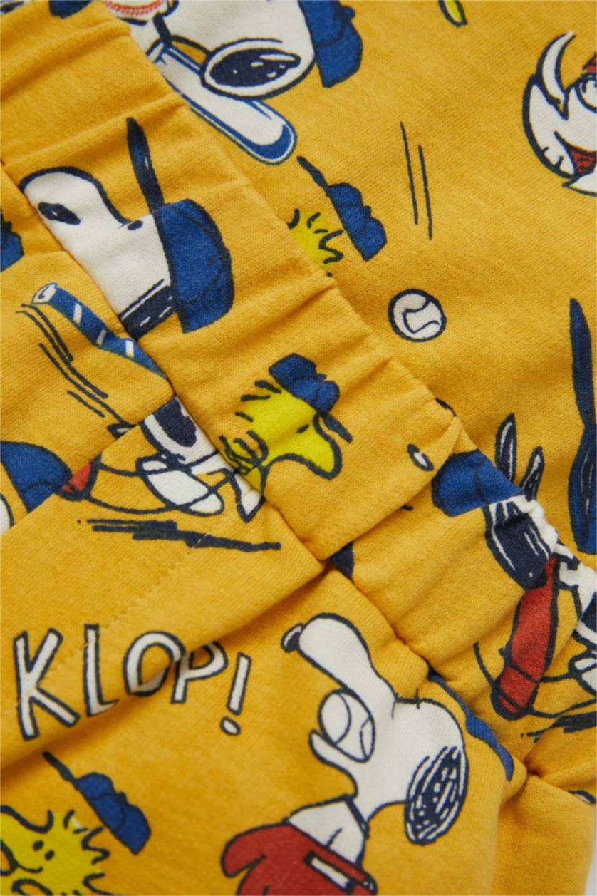 BABY BOY Yellow Baby Boy Snoopy Licensed Rompers