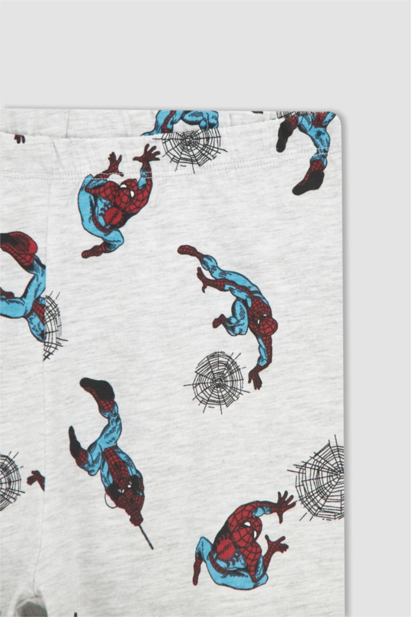Мальчики и подростки Светло-серый меланж Пижама Marvel из хлопка для мальчиков