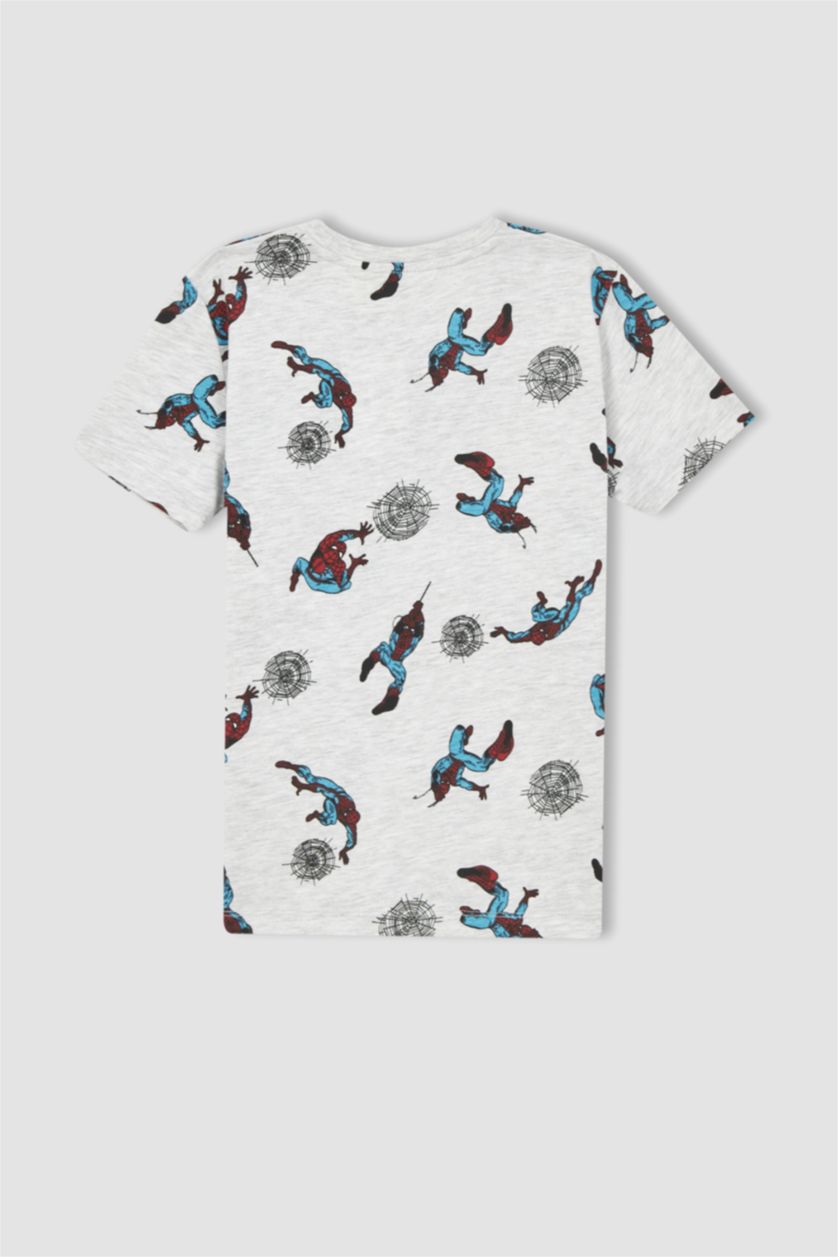 Мальчики и подростки Светло-серый меланж Пижама Marvel из хлопка для мальчиков