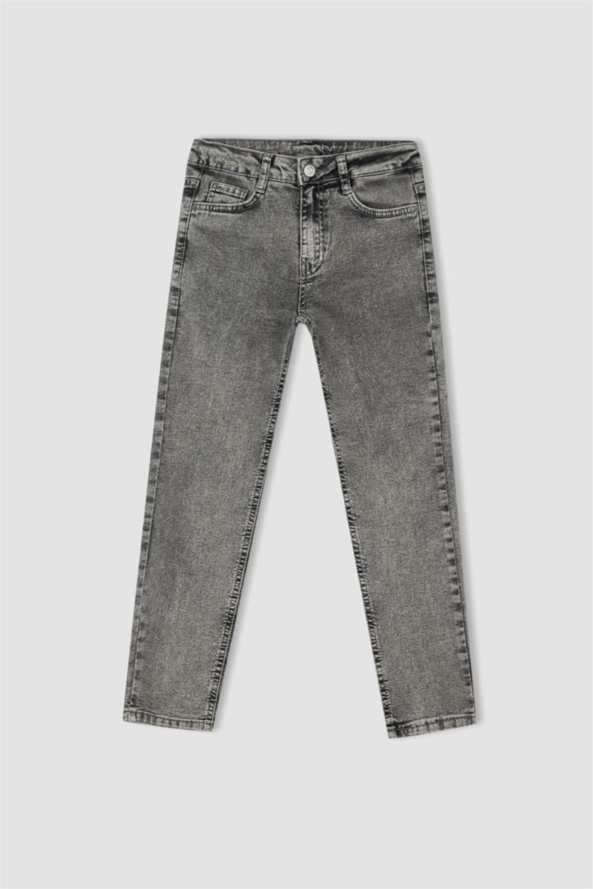 BOYS & TEENS Anthracite بنطلون جينز سليم فيت