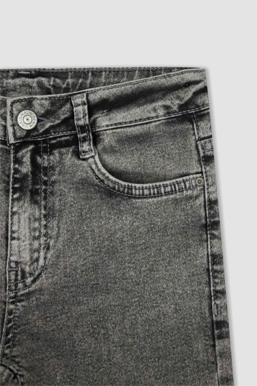 BOYS & TEENS Anthracite بنطلون جينز سليم فيت