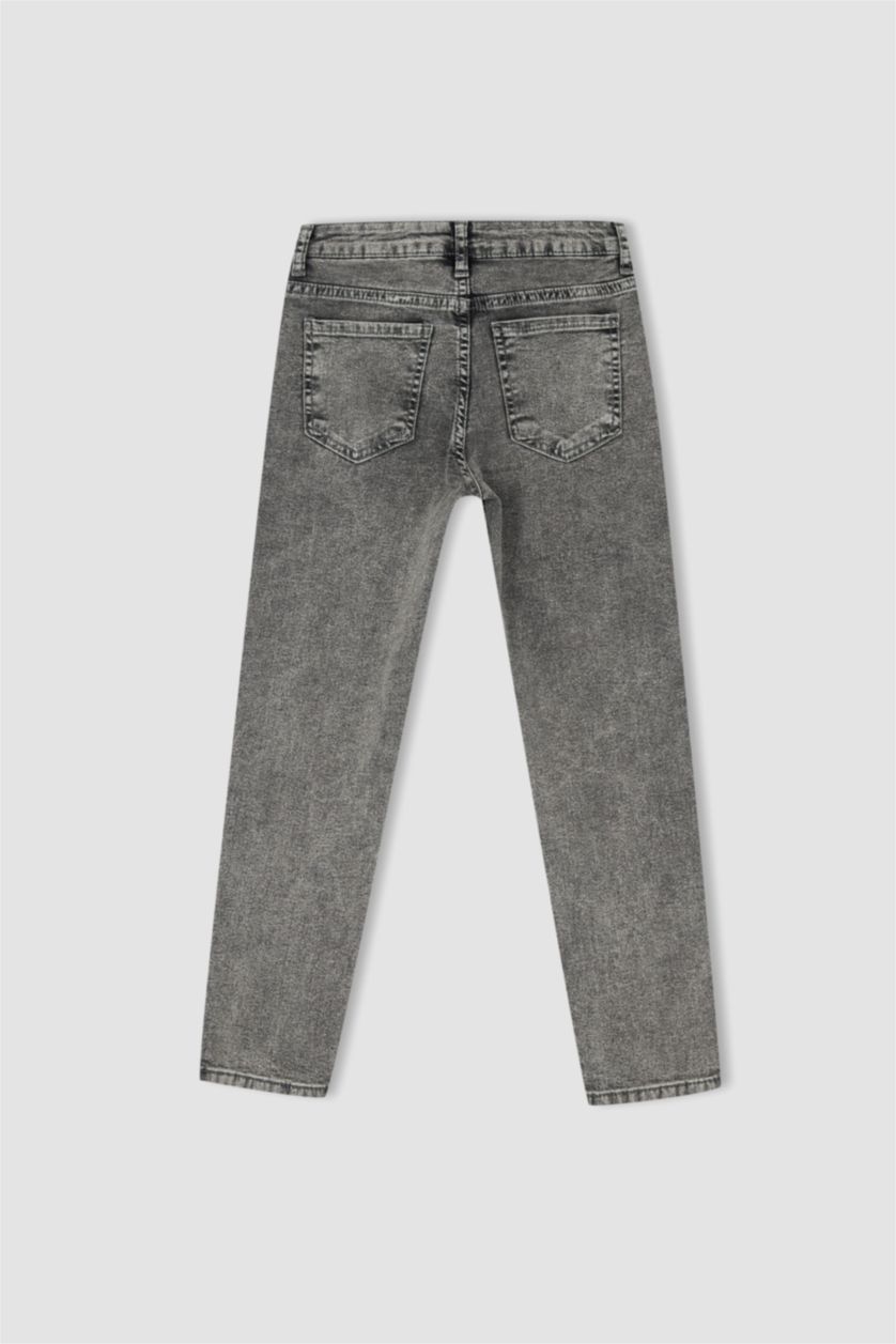 BOYS & TEENS Anthracite بنطلون جينز سليم فيت