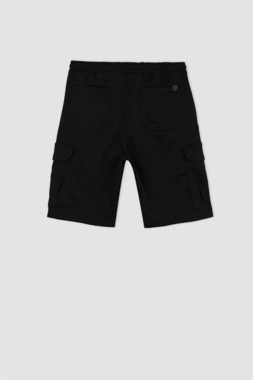 MAN Black Regular Fit Bermuda