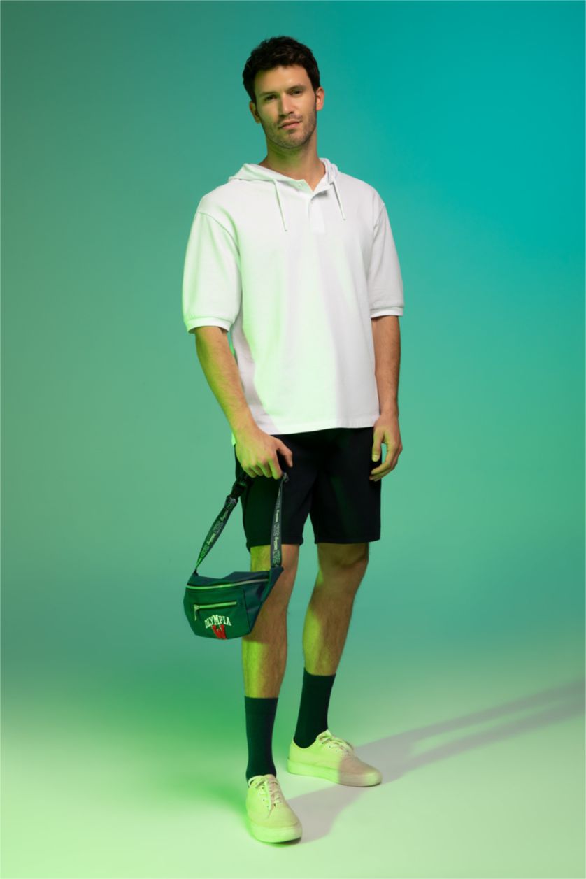 MAN White Oversize Fit Pique Short Sleeve T-Shirt