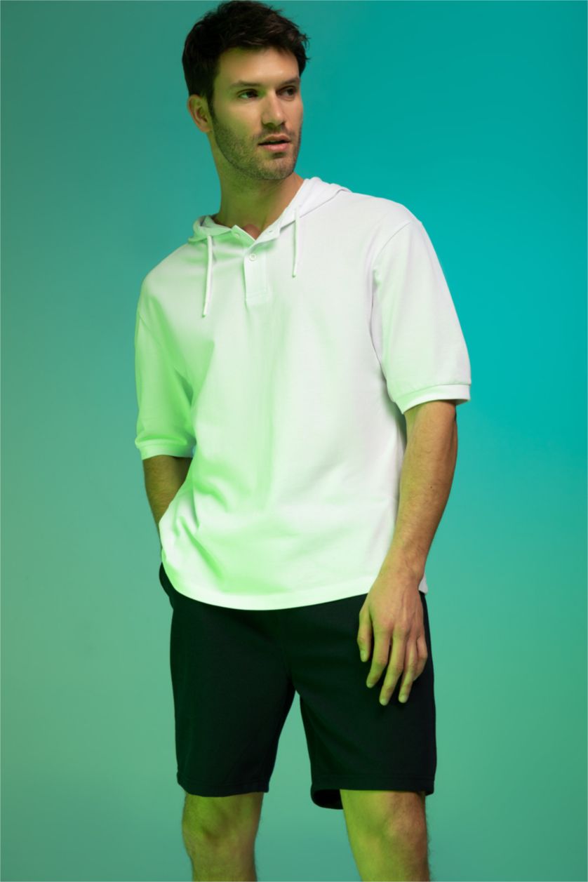 MAN White Oversize Fit Pique Short Sleeve T-Shirt