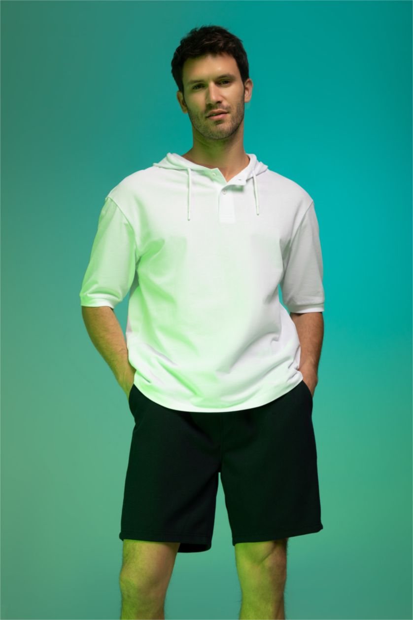 MAN White Oversize Fit Pique Short Sleeve T-Shirt