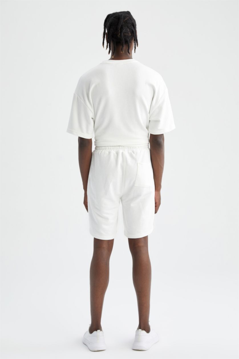 MAN Ecru Relax Fit Shorts