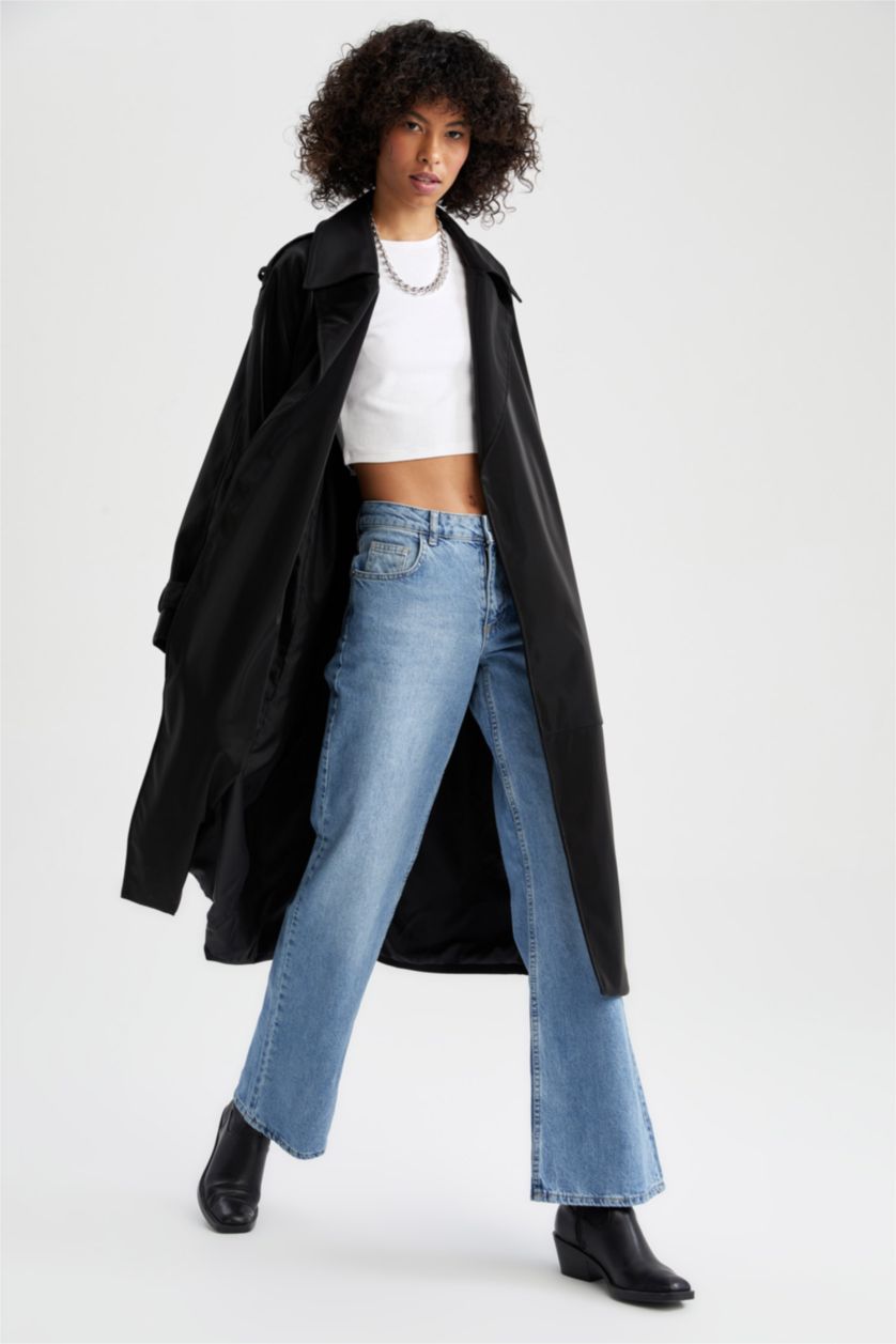 Kadın Siyah Trençkot