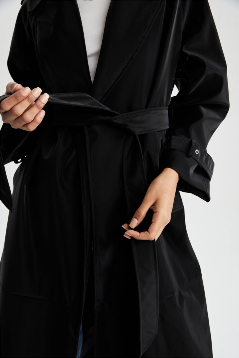 Kadın Siyah Trençkot