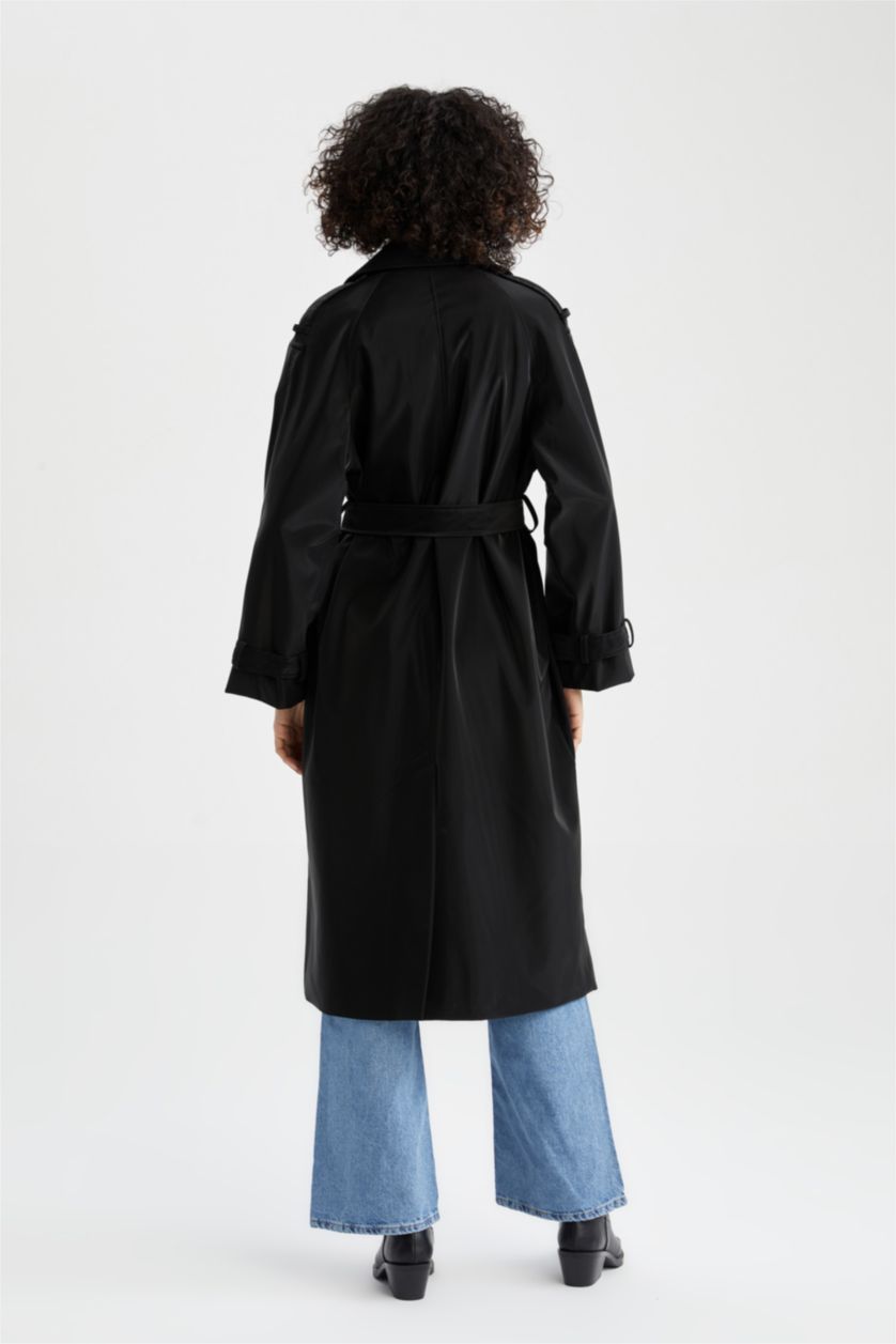 Kadın Siyah Trençkot