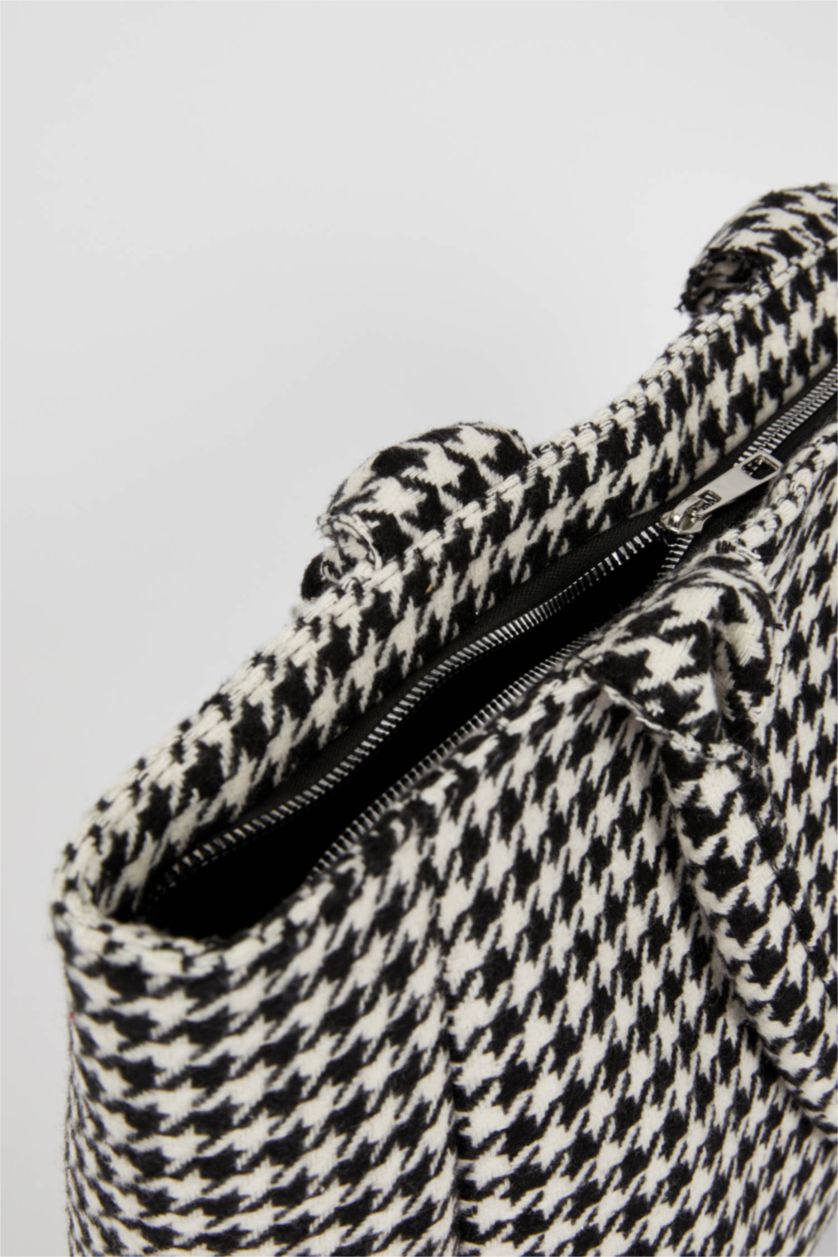 WOMAN Karma Women's Large Faux Leather Crowbar Pattern Tote Shoulder Bag