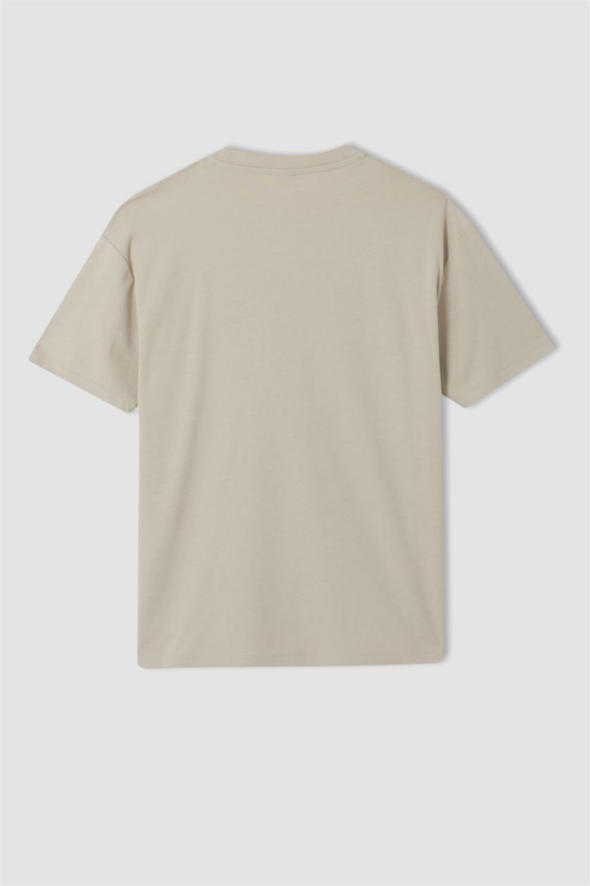 Man Stone Boxy Fit Short Sleeve One Side Pocket T-Shirt