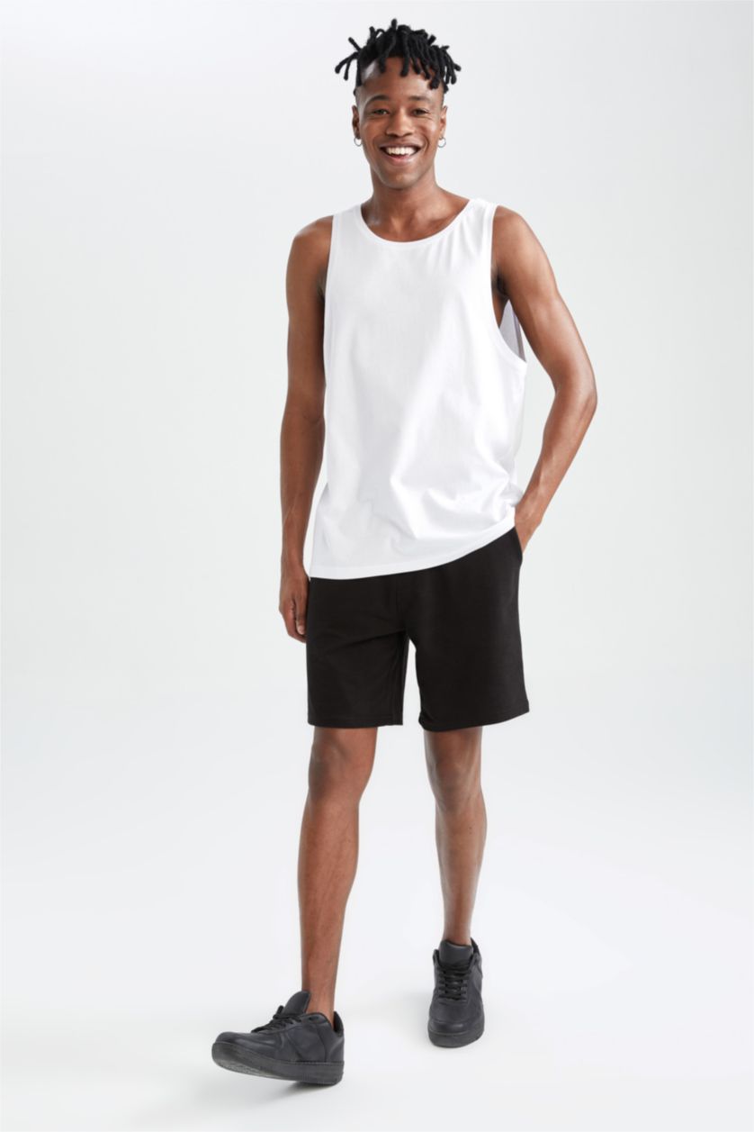 MAN White Slim Fit Strappy Vest