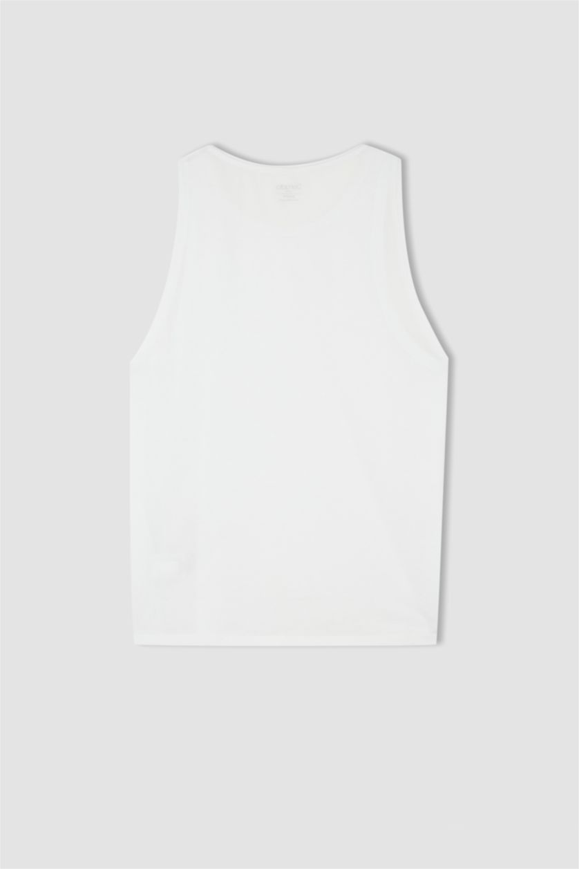 MAN White Slim Fit Strappy Vest